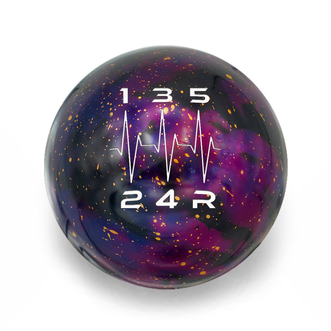 Billetworkz Cosmic Space Shift Knob - 5 Speed Heartbeat Engraving for Subaru