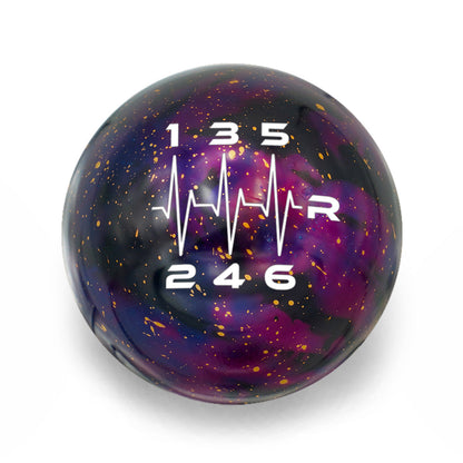 Billetworkz Cosmic Space Shift Knob - 6 Speed Heartbeat Engraving for Subaru - Graveyard Performance