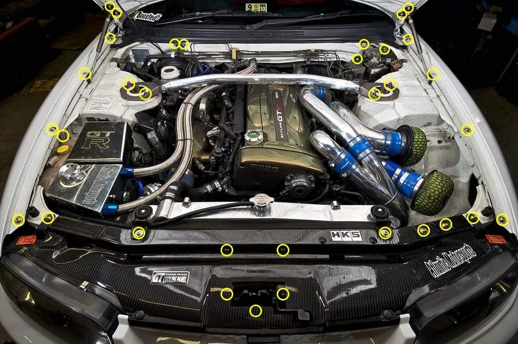 Nissan Skyline R33 (1993-1998) Titanium Engine Bay Kit - Graveyard Performance