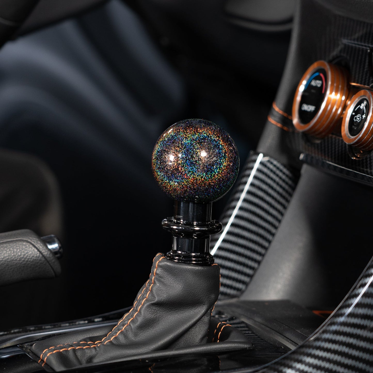 Billetworkz Automatic Shifter - Rainbow Sparkle - Fits Subaru CVT: WRX (15–21), Crosstrek (13–23), Forester (14–18), Impreza (12–23), Legacy/Outback (10–14) - Graveyard Performance