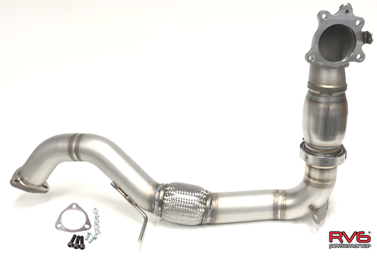 RV6 Catted Downpipe & Front Pipe Combo for 17-21 Civic SI