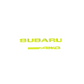 Racing Art Subaru Symmetrical AWD Trunk Emblem - Black/Red/Neon Yellow/White [Universal, Including WRX / STI / Forester / Crosstrek]