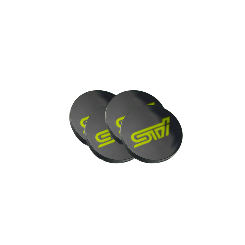 Racing Art [WRX,STI,BRZ] Factory Subaru Wheel Center Caps w/ WRX or STI Logo | Red, Blue, Neon Yellow, White