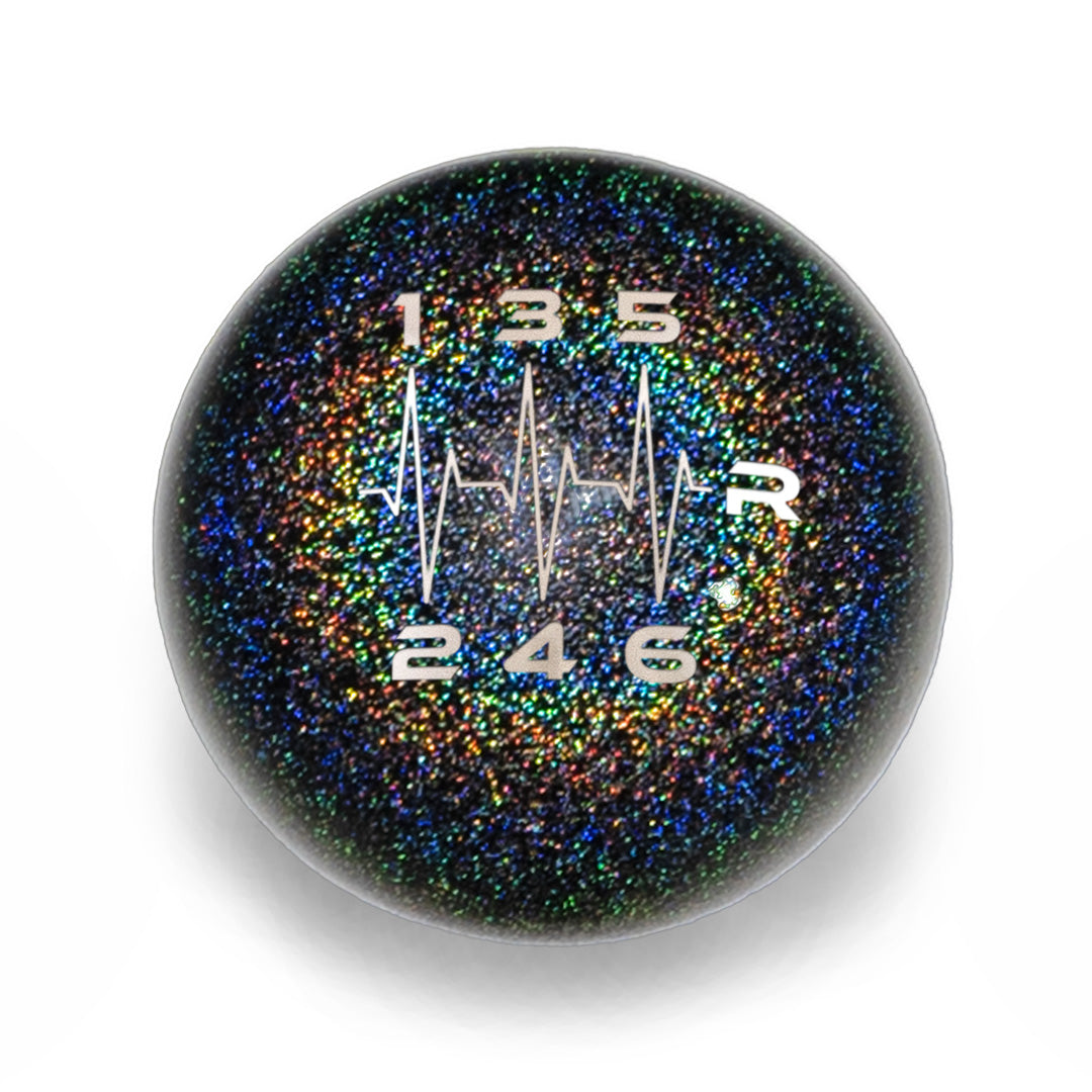 Billetworkz Weighted Shift Knob - 6 Speed Heartbeat Engraving for Subaru - Graveyard Performance