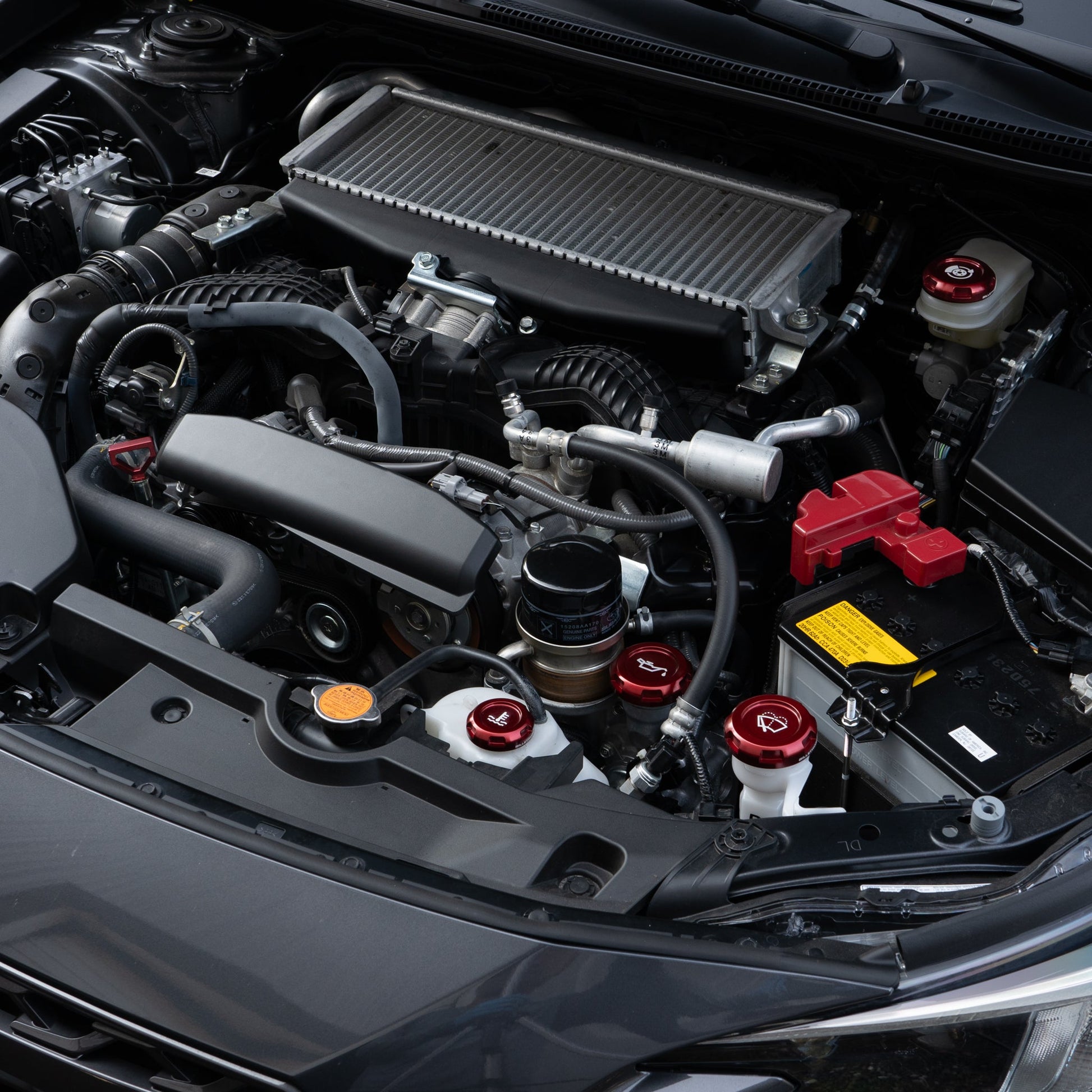 Billetworkz Engine Bay Caps - Subaru Forester XT 2009-2013 - Graveyard Performance