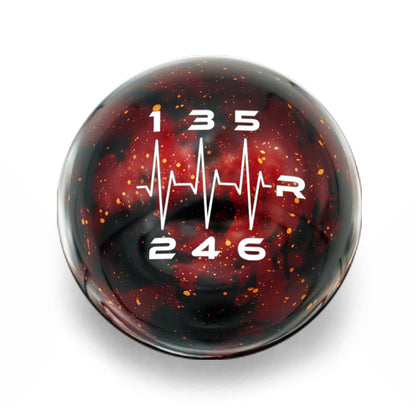 Billetworkz Cosmic Space Shift Knob - 6 Speed Heartbeat Engraving for Subaru - Graveyard Performance