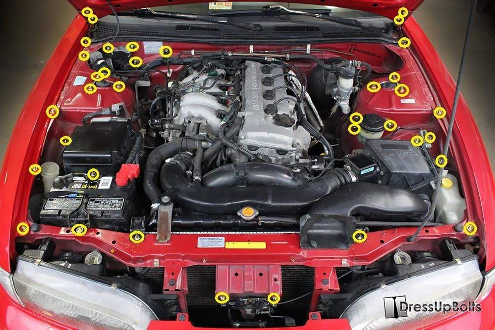 Nissan S14 240sx (1995-1998) Titanium Engine Bay Kit - Graveyard Performance