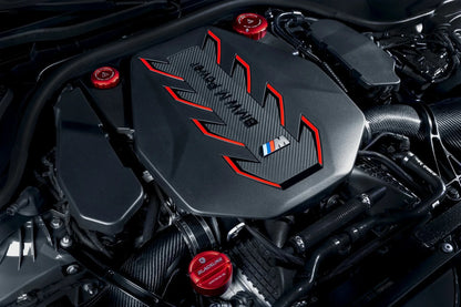 Goldenwrench Blackline Performance BMW M Car (S63 / S68) Engine Cap Cover Set - Edition Red