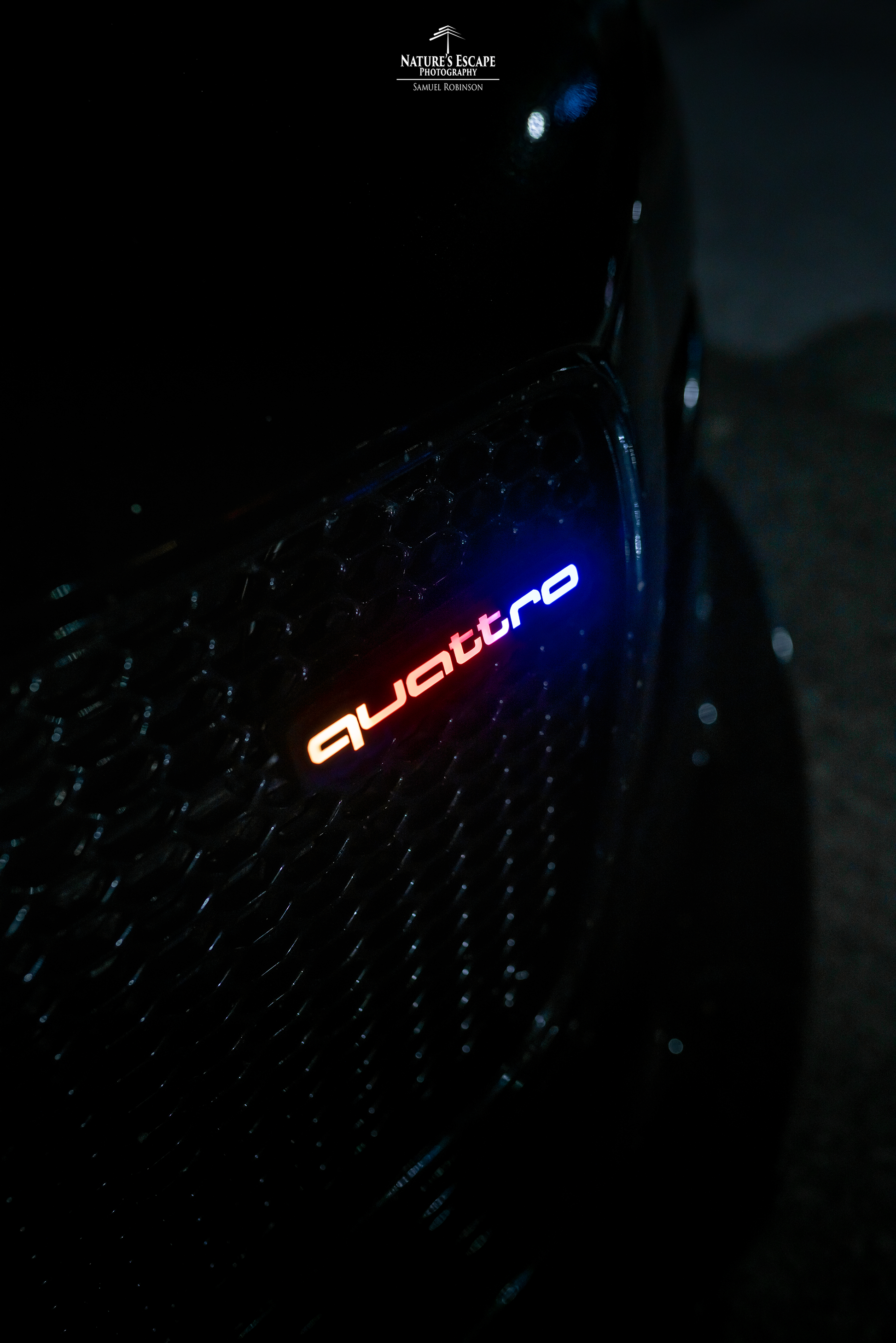 Lit Logos Quattro Grill Badge | Universal Design - Graveyard Performance