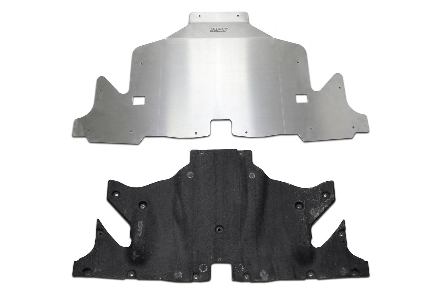 HPS Performance Aluminum Rear Skid Plate Undertray Protection Shield, Polished, SP-102P