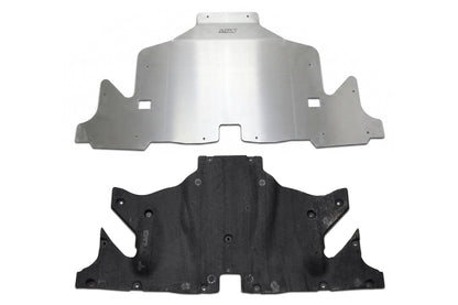 HPS Performance Aluminum Rear Skid Plate Undertray Protection Shield, Polished, SP-102P