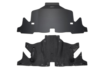 HPS Performance Aluminum Rear Skid Plate Undertray Protection Shield, Black, SP-102