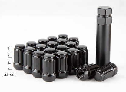 Aodhan Spline Lug nuts Set of 20 - Conical Seat ,35mm Overall Size