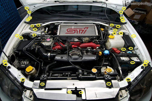 Titanium Hardware Engine Bay Kit - Subaru WRX/STI (2004-2005) - Graveyard Performance