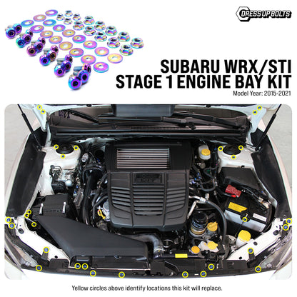 Stage 1 Titanium Hardware Engine Bay Kit - Subaru WRX/STI (2015-2021) - Graveyard Performance