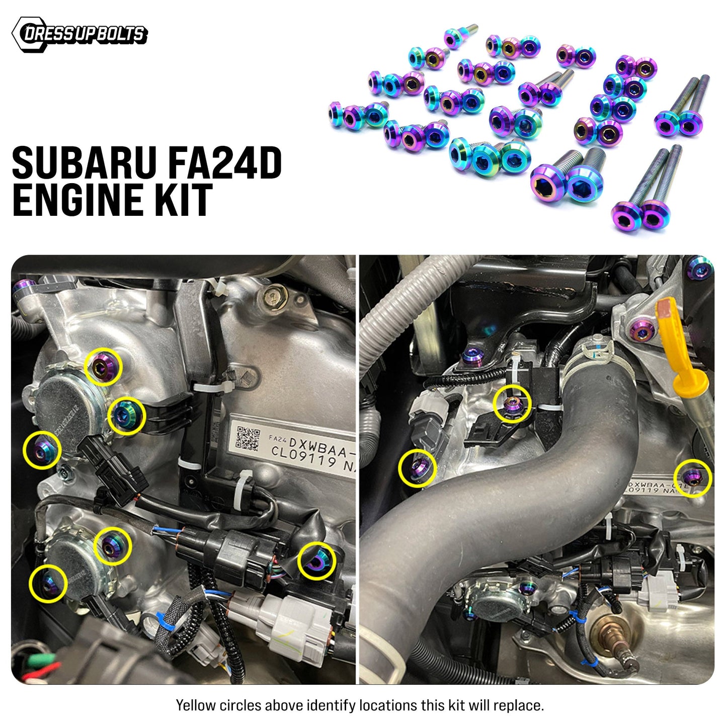 Titanium Hardware Engine Kit - Subaru FA24D Engine - Graveyard Performance