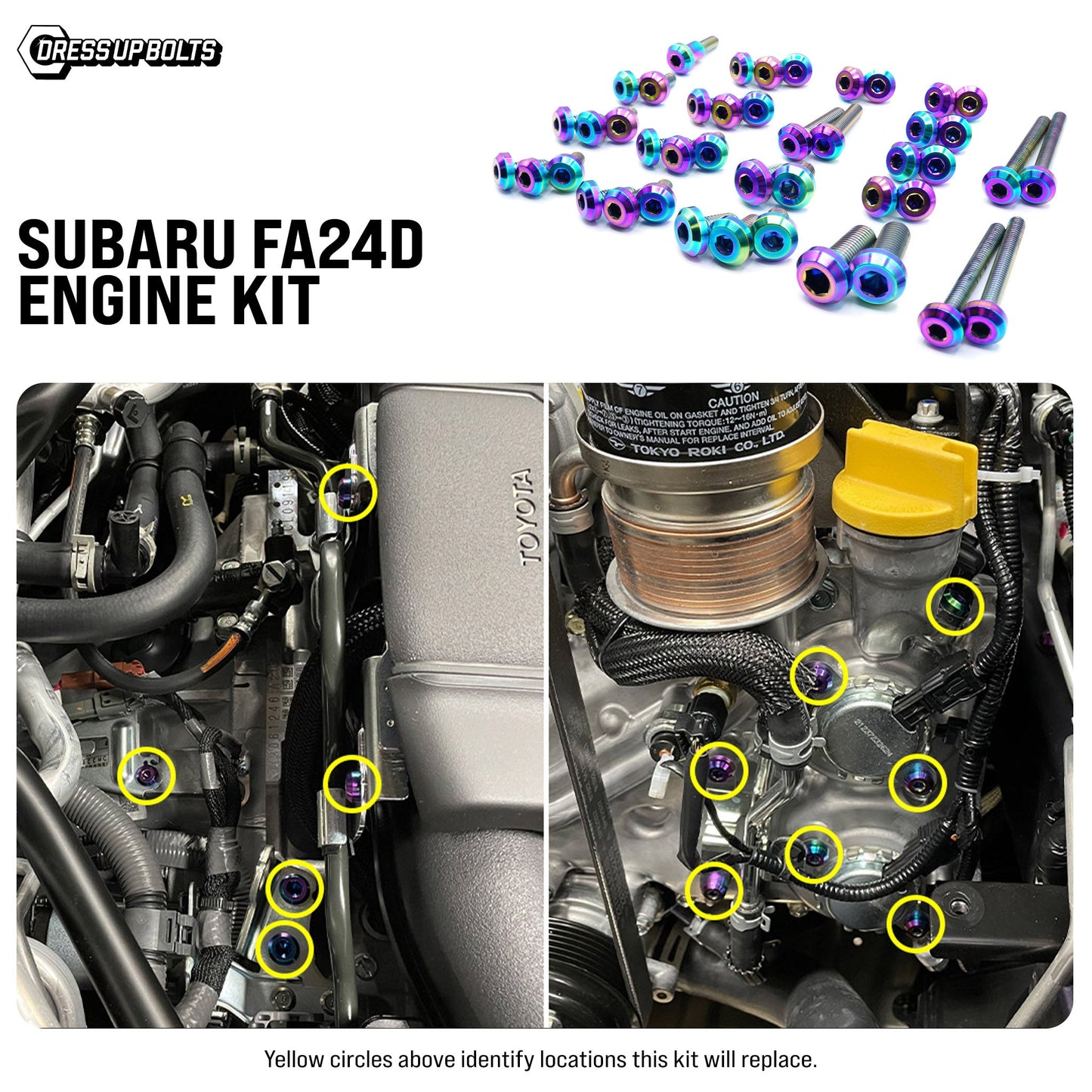 Titanium Hardware Engine Kit - Subaru FA24D Engine - Graveyard Performance