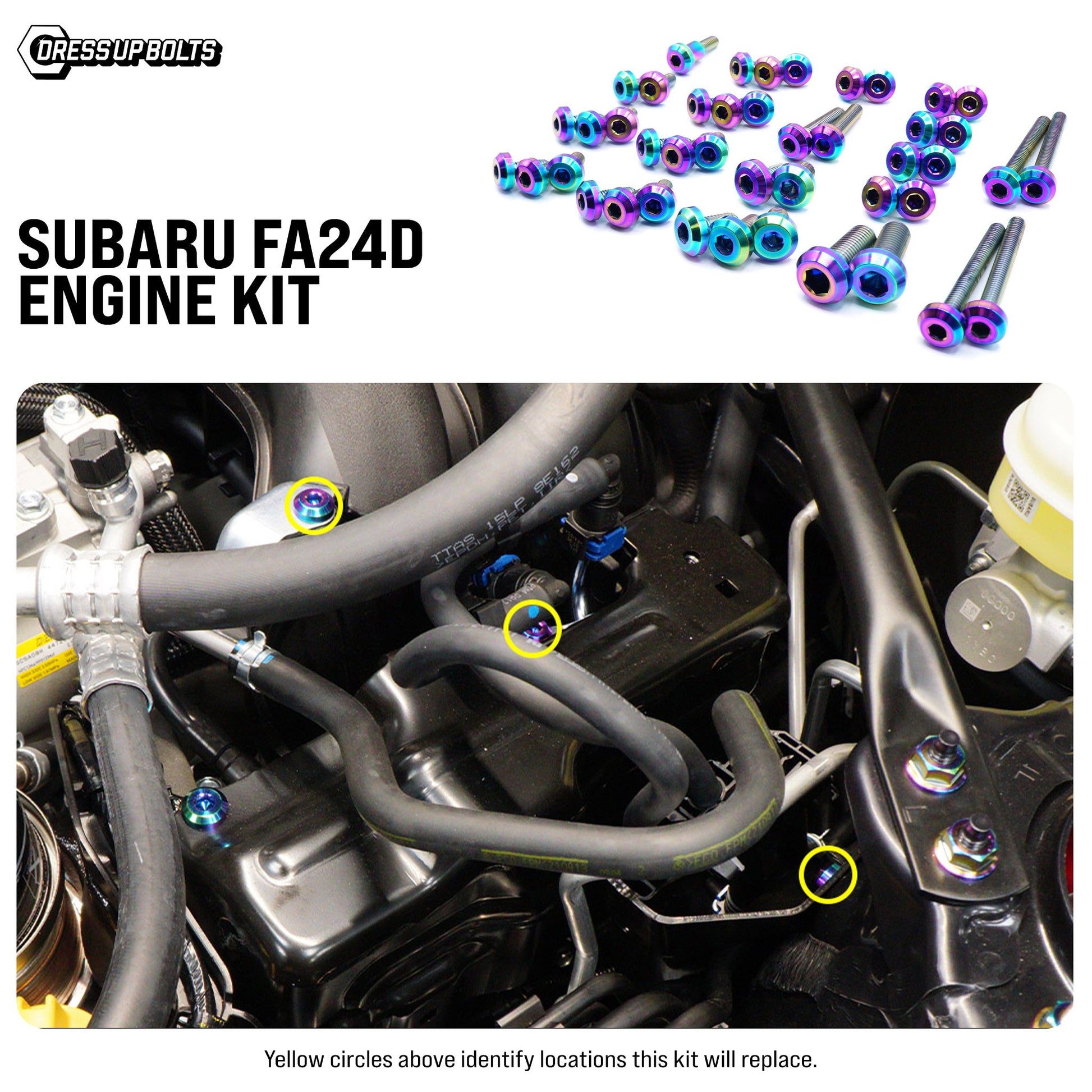 Titanium Hardware Engine Kit - Subaru FA24D Engine - Graveyard Performance
