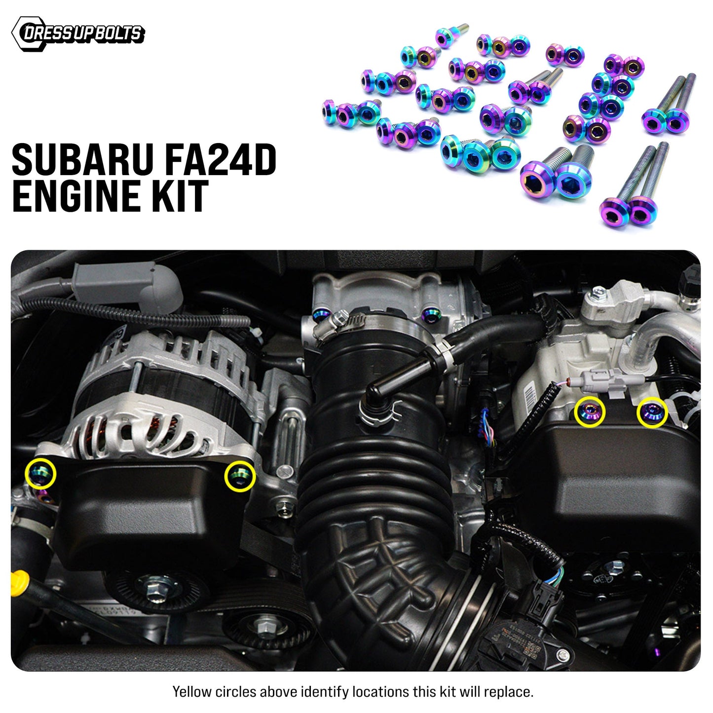Titanium Hardware Engine Kit - Subaru FA24D Engine - Graveyard Performance