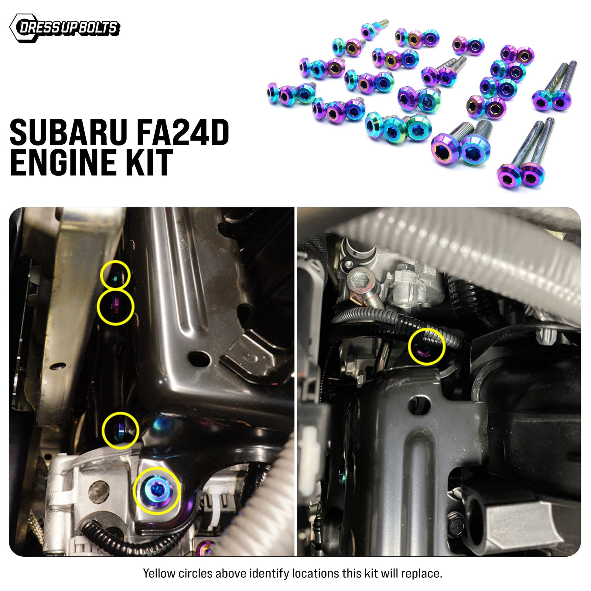 Titanium Hardware Engine Kit - Subaru FA24D Engine - Graveyard Performance
