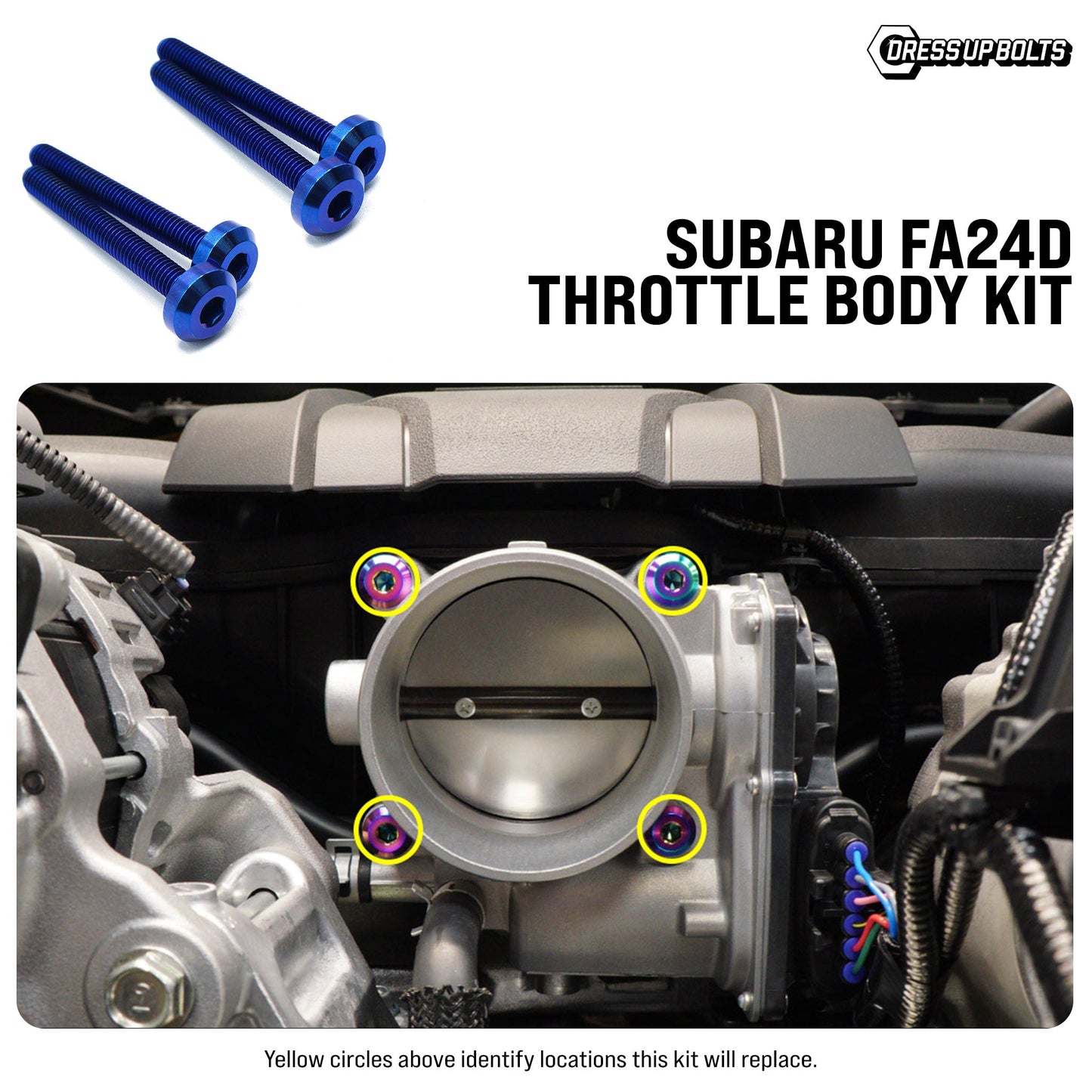 Titanium Hardware Throttle Body Kit - Subaru FA24D Engine - Graveyard Performance