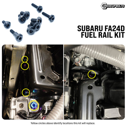 Titanium Hardware Fuel Rail Cover Kit - Subaru FA24D Engine - Graveyard Performance