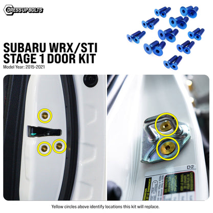 Stage 1 Titanium Hardware Door Kit - Subaru WRX/STI (2015-2021) - Graveyard Performance