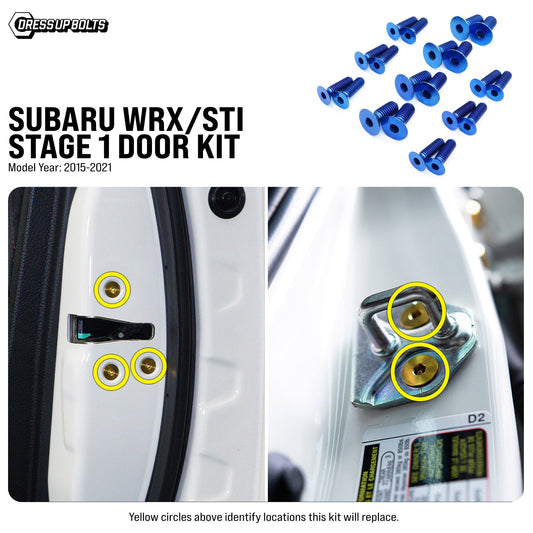 Stage 1 Titanium Hardware Door Kit - Subaru WRX/STI (2015-2021) - Graveyard Performance