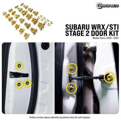 Stage 2 Titanium Hardware Door Kit - Subaru WRX/STI (2015-2021) - Graveyard Performance