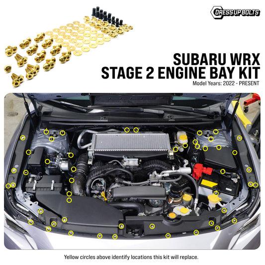Stage 2 Titanium Hardware Engine Bay Kit - Subaru WRX (2022+) - Graveyard Performance