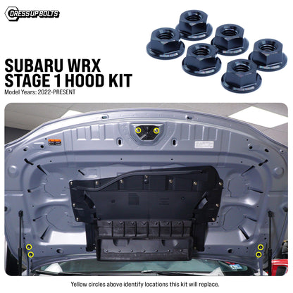 Stage 1 Titanium Hardware Hood Kit - Subaru WRX (2022+) - Graveyard Performance