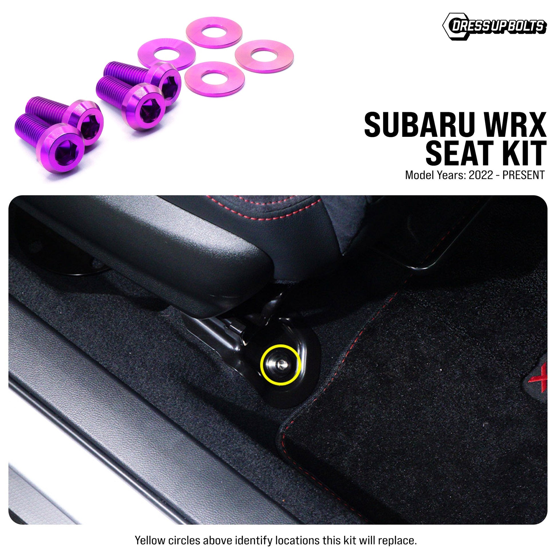 Titanium Hardware Seat Kit - Subaru WRX (2022+) - Graveyard Performance