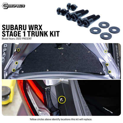 Stage 1 Titanium Hardware Trunk Kit - Subaru WRX (2022+)