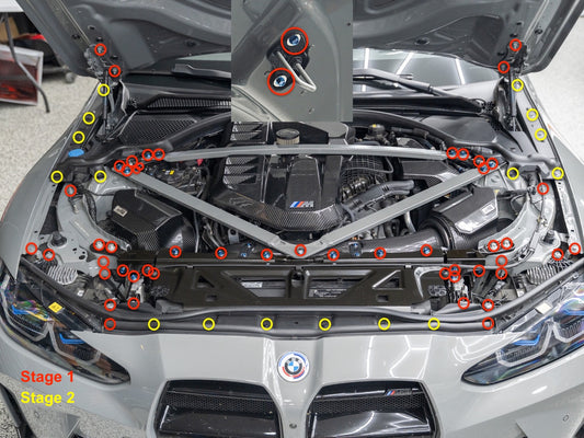 JDC Titanium Engine Bay Dress-Up Hardware Kit (BMW G8X M3/M4) - Graveyard Performance