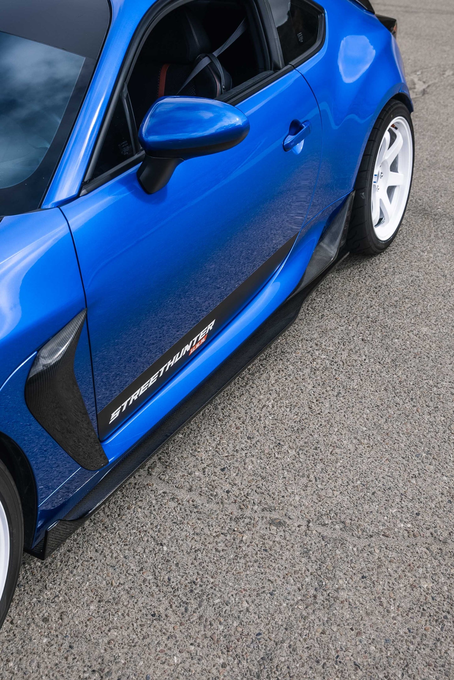 Street Hunter USA BRZ/GR86 Carbon Fiber Side Skirt Extension - Graveyard Performance
