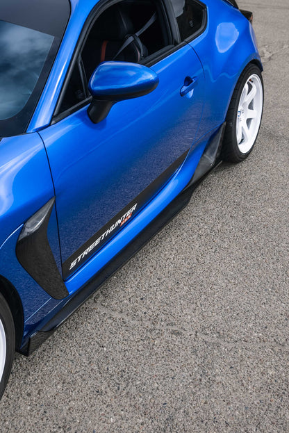 Street Hunter USA BRZ/GR86 Carbon Fiber Side Skirt Extension - Graveyard Performance