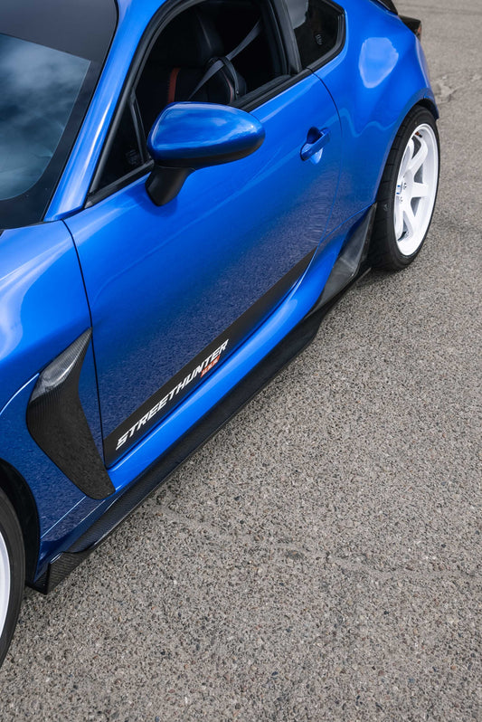 Street Hunter USA BRZ/GR86 Carbon Fiber Side Skirt Extension - Graveyard Performance