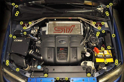 Titanium Hardware Engine Bay Kit - Subaru Forester (2006-2008) - Graveyard Performance