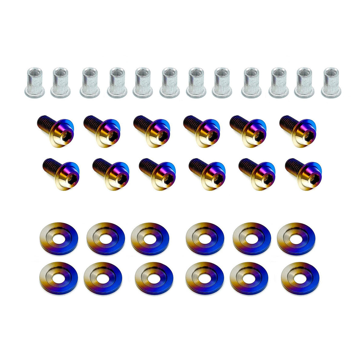 JDC Titanium Fender Plastic Clip Replacement Kit (A90/91 Supra) - Graveyard Performance