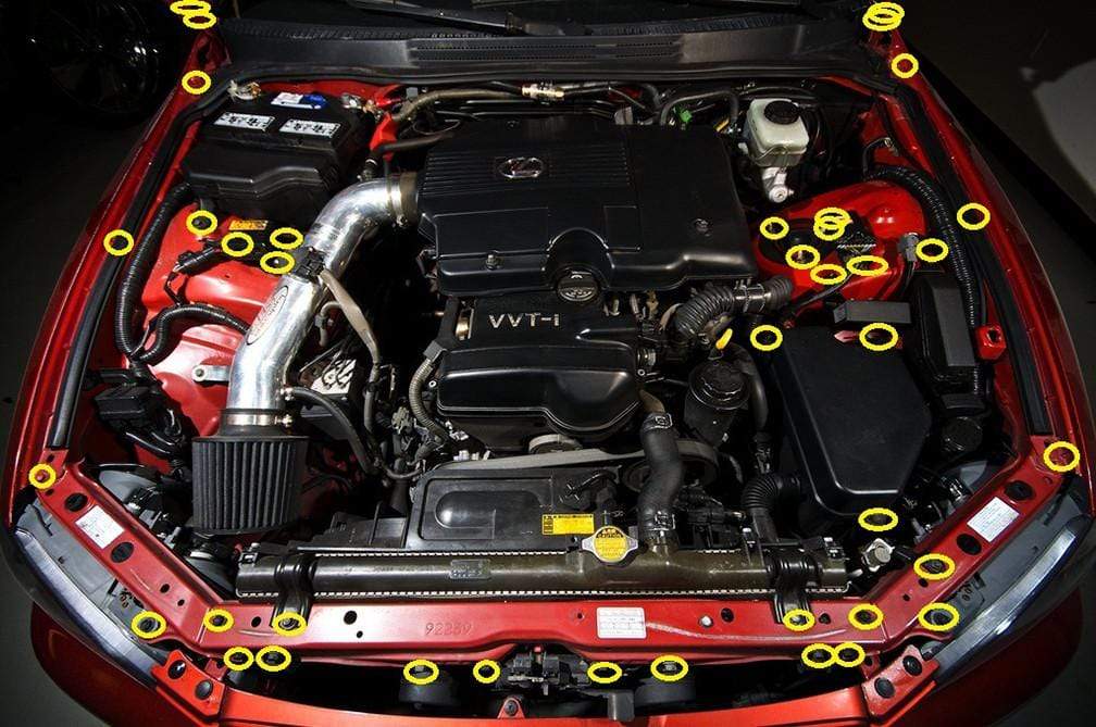 Lexus IS300 (1998-2005) Titanium Full Engine Bay Kit - Graveyard Performance