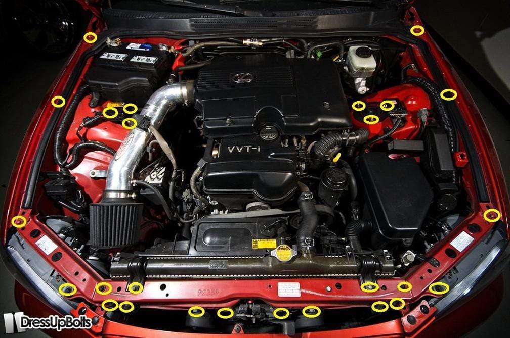 Lexus IS300 (1998-2005) Titanium Partial Engine Bay Kit - Graveyard Performance