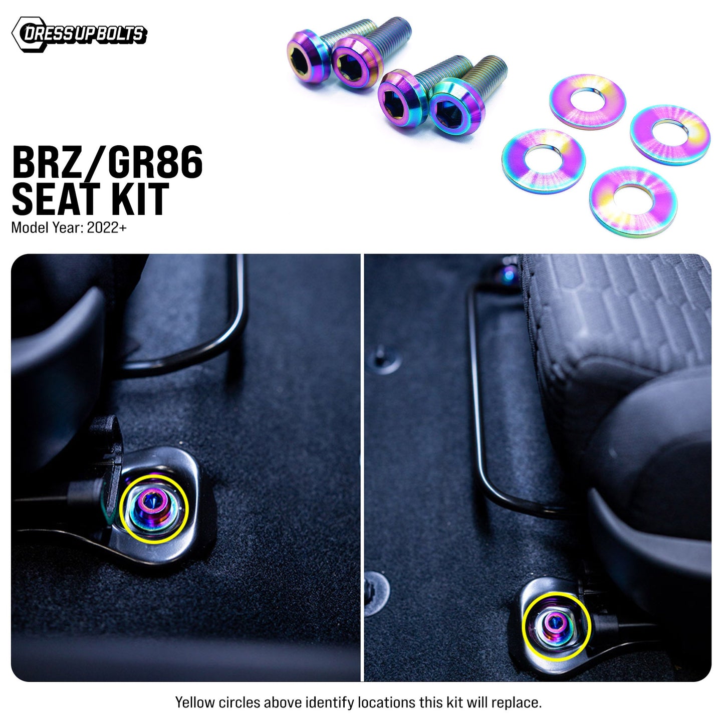 Titanium Hardware Seat Kit - Toyota GR86/Subaru BRZ (2022+)