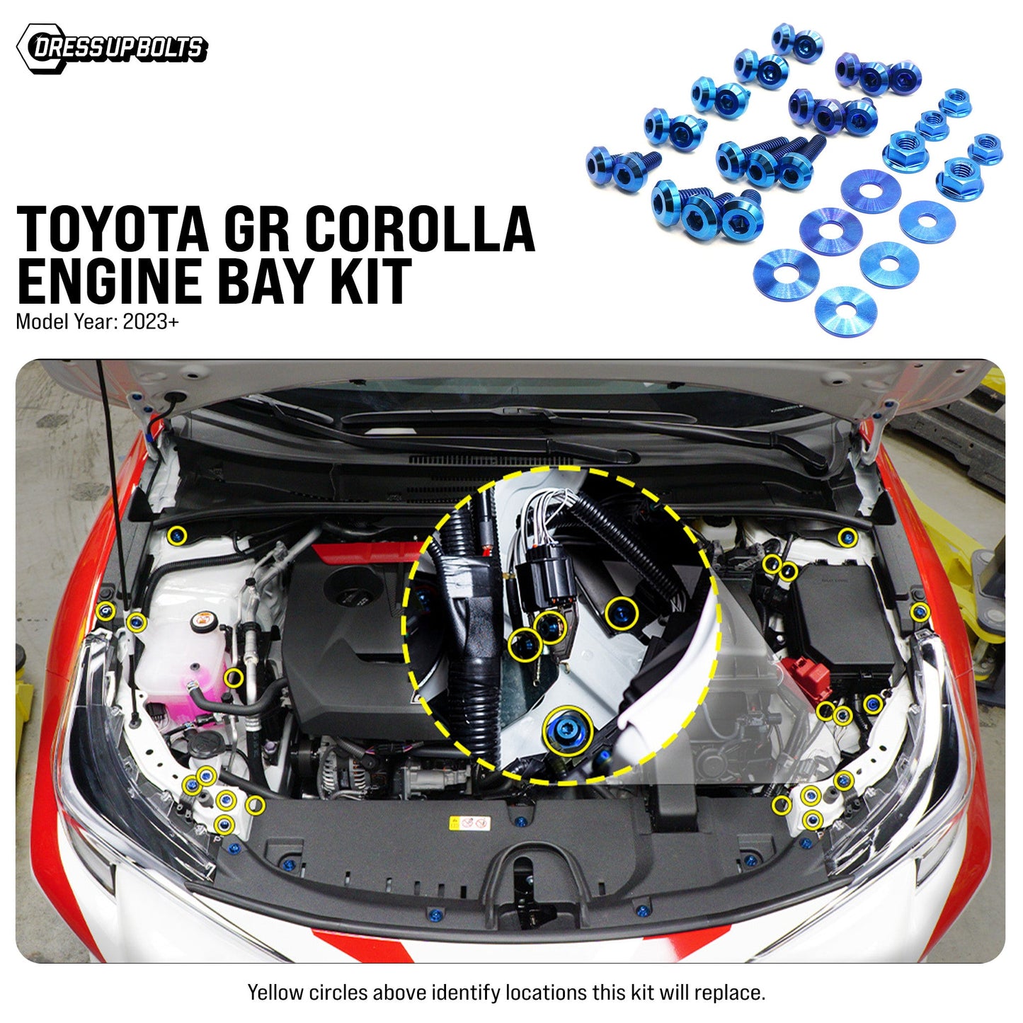 Titanium Hardware Engine Bay Kit - Toyota GR Corolla (2023+) - Graveyard Performance