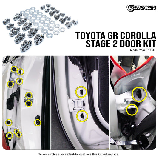 Stage 2 Titanium Hardware Door Kit - Toyota GR Corolla (2023+) - Graveyard Performance