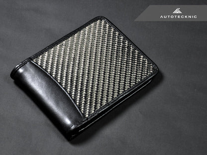 AutoTecknic Textured Matte Carbon Fiber Bi-Fold Wallet - Graveyard Performance