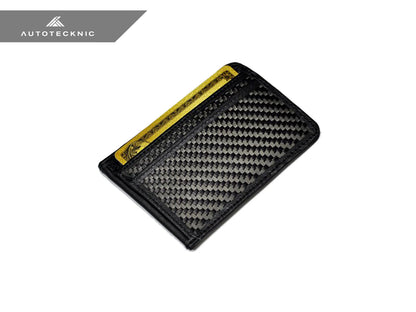 AutoTecknic Carbon Fiber Leather Bill Card Holder