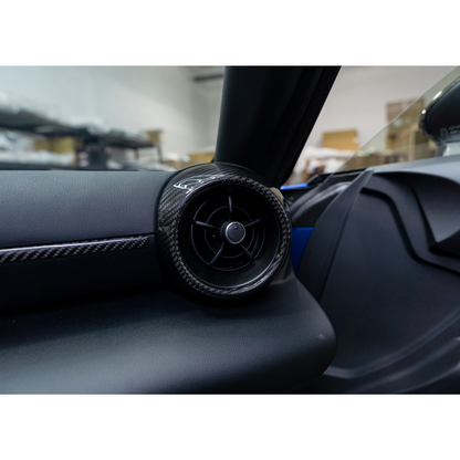 JDMuscle 22+ BRZ/GR86 Tanso Pre-preg Carbon Fiber Passenger Dash Trim Cover - Graveyard Performance
