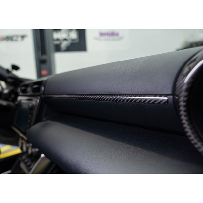 JDMuscle 22+ BRZ/GR86 Tanso Pre-preg Carbon Fiber Passenger Dash Trim Cover - Graveyard Performance