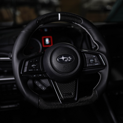 JDMuscle [22-25 WRX] Tanso Carbon Fiber Steering Wheel Lower Trim Cover | JDM-WRX22-527