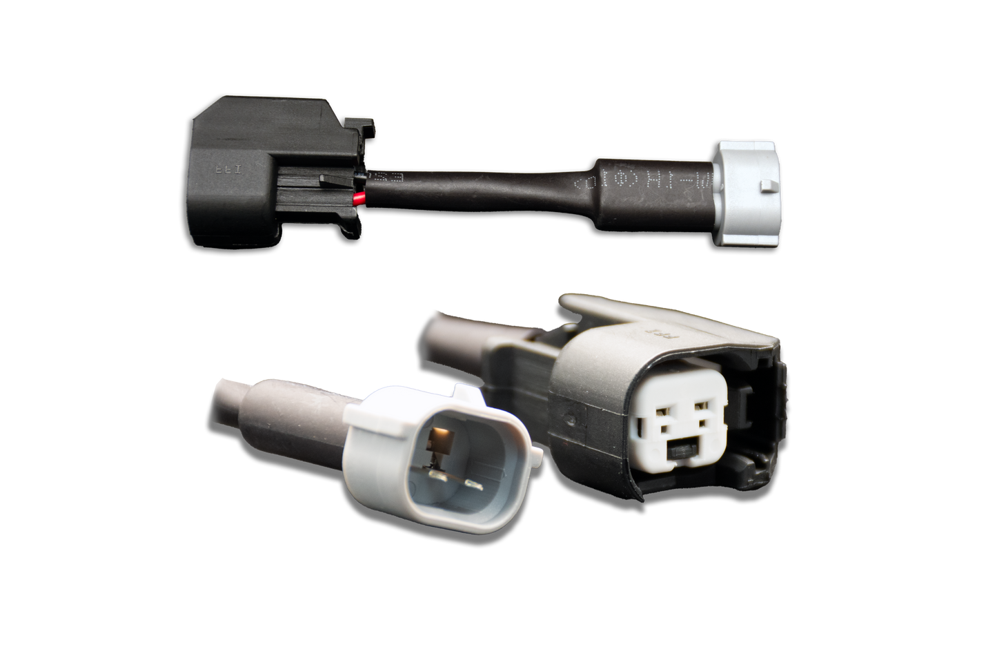 Set of 6 US Car/EV6 (female) to Denso (male) injector plug adaptors (padputod6s) - Graveyard Performance
